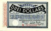 Wertbestaendiges Notgeld Drei Dollars Biebrich am Rhein Industriegemeinschaft -