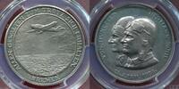 Germany, Weimarer Republik Silber Medaille Ost-West-Atlantikflug Bremen Ehrenfried von Hünefeld und Hermann Köhl Airplane -