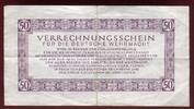 Deutsche Reichsbank 1924-1945 III. Reich 50 Reichsmark Verrechnungsschein für die deutsche Wehrmacht -