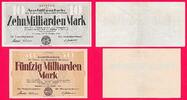 60 Milliarden Mark 1923 Deutsches Reich Lot von zwei Aushilfsscheinen der Freien und Hansestadt Hamburg gebraucht (siehe Bilder)