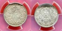 Germany-Empire 1/2 Mark 1915-A Deutsches Reich Kursmuenze PCGS MS64 f. Stgl.