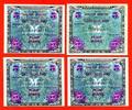 Deutschland unter alliierter Besatzung 20 Mark Lot 4x 5 Mark Besatzungsgeld der alliierten Militaerbehoerde -