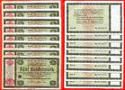 Deutsches Reich 40 Reichsmark Lot 8 x 5 Reichsmark Schuldschein der Konversionskasse Serie E -