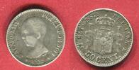 Spanien 50 Centavos Alfonso Babykopf -