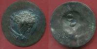 Antikendarstellung Plakette Einseitig Medusa ? Medusenhaupt ? Sig. Rev. P R mit Oese Rev -