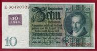 DDR Kuponausgabe DDR 10 Mark Braune Kn Klebemarkenprovisorium 10 Mark 1929 E G -