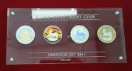 Malawi 4 x 50 Kwacha je 1 Unze Feinsilber Silver Investment Coin Prestige Set - Springbock -