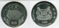 Singapur 10 Dollar Schwein, Lunar, Year of the Pig Boar 2 Ounces 2 Unzen RAR ! NGC 3937323-019 -