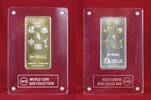Republik Malawi 50 Kwacha Silber - 1 OZ World Coin Bar - 24 KT Gold Plated - Münzbarren -