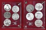 Kunstmedaillen Spanien ? Medaillensuite 10 Stück in 2 Plexiglas H 1975 Salvador Dali die 10 Gebote Commendments 500 G Fine Silver Selten Prägefri...