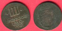 Waldeck Pyrmont 3 Pfennige III Pfennige Georg Heinrich -