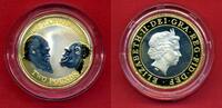 Großbritannien, England 2 Pounds Silbergedenkmünze vergoldet 200. Geburtstag Charles Darwin - britischer Naturforscher -