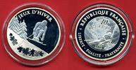 Frankreich 10 Euro Silbergedenkmünze Winterspiele Ski Alpin -