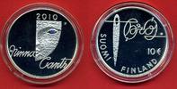 Finnland 10 Euro Silbergedenkmünze, teilcoloriert Minna Canth (1844-1897) finnische Schriftstellerin und Frauenrechtlerin -
