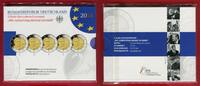 BRD 5 x 2 Euro Gedenkmünzen 2018 A,D,F,G,J 100. Geburtstag Helmut Schmidt PP Spiegelglanz OVP Polierte Platte