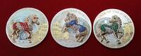 Ruanda, Rwanda 3 x 500 FRW Silbermünzen Jahr des Pferdes - Außergewöhnliches Set - Year of the Horse - -