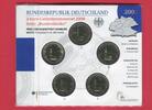 Deutschland 5 x 2 Euro Gedenkmünzenset 2008 Hamburg Michel St. Michaelis Stempelglanz Normalausgabe im Blister OVP