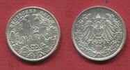 Kaiserreich 1/2 Mark Silbermünze 1916 G D Kursmünze Circulation Coin Mint Error Variante hochstehende 6 nicht komplett f. stgl.