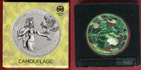 Germania Mint 5 Mark 2020 CAMOUFLAGE -grünmetallic- 1 Unze BU OVP