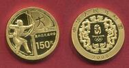 China, Peoples Republic, Volksrepublik 150 Yuan Gold 2008 Olympische Spiele Peking Beijing Olympics 