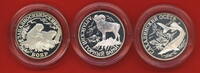 Russland Russia 1 Rubel Roubles ROTES BUCH WILDLIFE Sachalin-Stör,Altai Bergschaf,Westsibirischer Biber -