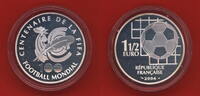Frankreich 1,50 Euro Silbermünze 2004 100 Jahre FIFA - Fußball WM 2006 Deutschland Polierte Platte mit Kapsel