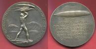 Deutschland Weimarer Republik Germany Versilberte Bronzemedaille Verdienste Zeppelin Eckner Spende -