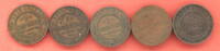 Russland 5x1 Kopeke Kaiser Nikolaus II. (1894-1917) -