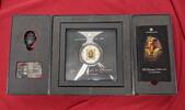 Cook-Inseln, Cook Islands 20 Dollars Silbermünze mit Goldinlay Masterpieces of Art - Tutankhamun - PP 1/4 Unze FEINGOLD! -