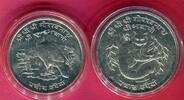 Nepal 25 + 50 Rupees Silber Roter Panda und Glanzfasan - Gefährdete Tierwelt WWF -
