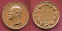 Sachsen Coburg Gotha Bronzemedaille Ernst II. 1844 - 1891 F. Helfricht Anerkennung für hervorragende Leistungen -