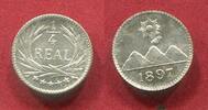 Guatemala 1/4 Real 1897 Circulation Coin prägefrisch