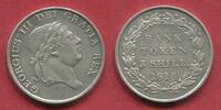Großbritannien, England, 3 Shilling Bank Token Bank of England Georg III. (1760 - 1820) -