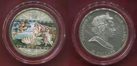 Cook Islands 20 Dollar mit Farbapplikation und Glaselementen Masterpieces of Art - Botticelli Die Geburt der Venus -