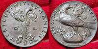 Germany Deutschland Karl Götz Medaille Eisen Gußmedaille geschwärzt Frieden mit Rumänien Peace with Romania Öl Oil -