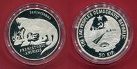 Laos 50 Kip Silbermünze - Silber Prähistorische Tiere - Sauroctonus -