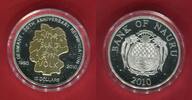 Nauru 10 Dollars Skulpturmünze teilvergoldet Deutschlandkarte - Wir sind ein Volk -