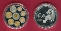 Monaco Gedenkprägung Medaille Silber-Medaille mit Eurostaatenmünzen MONACO (Münzen auf Medaille geprägt) -