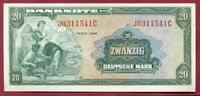 Bundesrepublik Deutschland 20 DM Deutsche Mark 1948 Banknote Kopfgeld Ser. J... C f. Kassenfrisch I-