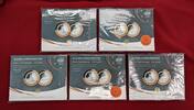 Bundesrepublik Deutschland, Germany FRG 5 x 10 Euro Gedenkmünzen komplett Komplettsatz - Serie Luft bewegt - An Land - alle Prägestätten A D F G J -
