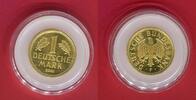 Bundesrepublik Deutschland, FRG 1 DM Goldmark - Gold Abschied von der DM Bundesbank Ausgabe Münzstätte Stuttgart -