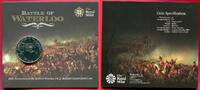Großbritannien 5 Pfund Kupfer-Nickel-Münze Schlacht um Waterloo - Battle of Waterloo -