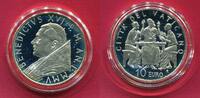 Vatikan 10 Euro Silbergedenkmünze Jahr der Eucharistie - 1. Pontifikatsjahr Papst Benedikt XVI. -