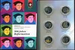 Deutschland 11 Silbermedaillen 500 Jahre Reformation - Silbermedaillenset (mit Goldveredelung) -