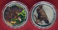 Australien 2 x 1 Dollar Silberunze mit Farbauflage Keilschwanzadler -