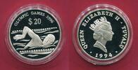 Tuvalu 20 Dollars Silbermünze 26. Olympische Sommerspiele Atlanta - Schwimmen -