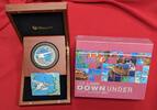 Australien 8 Dollar Silbermünze - 5 oz Silver Proof Coin OVP The Land Down Under Serie - Great Barrier Reef - Flugzeug -