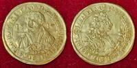 Thüringen Sachsen Coburg Saalfeld Herzogtum Dukat Ducat 1717 200-Jahrfeier der Reformation Luther Johann Ernst VIII., 1680-1729 sehr schön gebogen