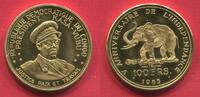 Democratic Republic of Congo Kongo 100 Francs Gold 5 Jahre Unabhängigkeit Independence President Kasa-Vubu -
