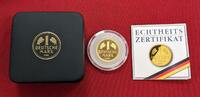 Bundesrepublik Deutschland, FRG 1 DM Goldmark - Gold 2001 A Abschied von der Deutschen Mark - Präges